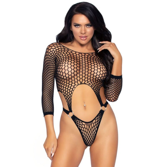 LEG AVENUE - BODY TANGA DE MANGA LARGA TALLA UNICA BLANCO - Sensualia
