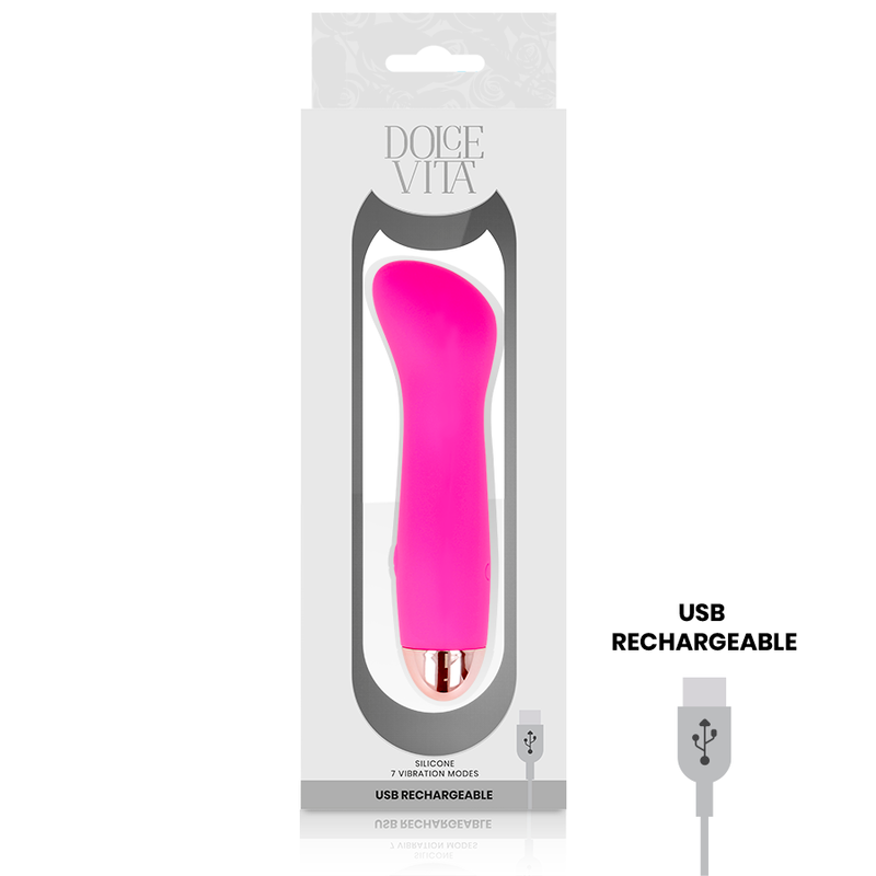 DOLCE VITA - VIBRATEUR RECHARGEABLE ONE ROSE 7 VITESSES - Sensualia