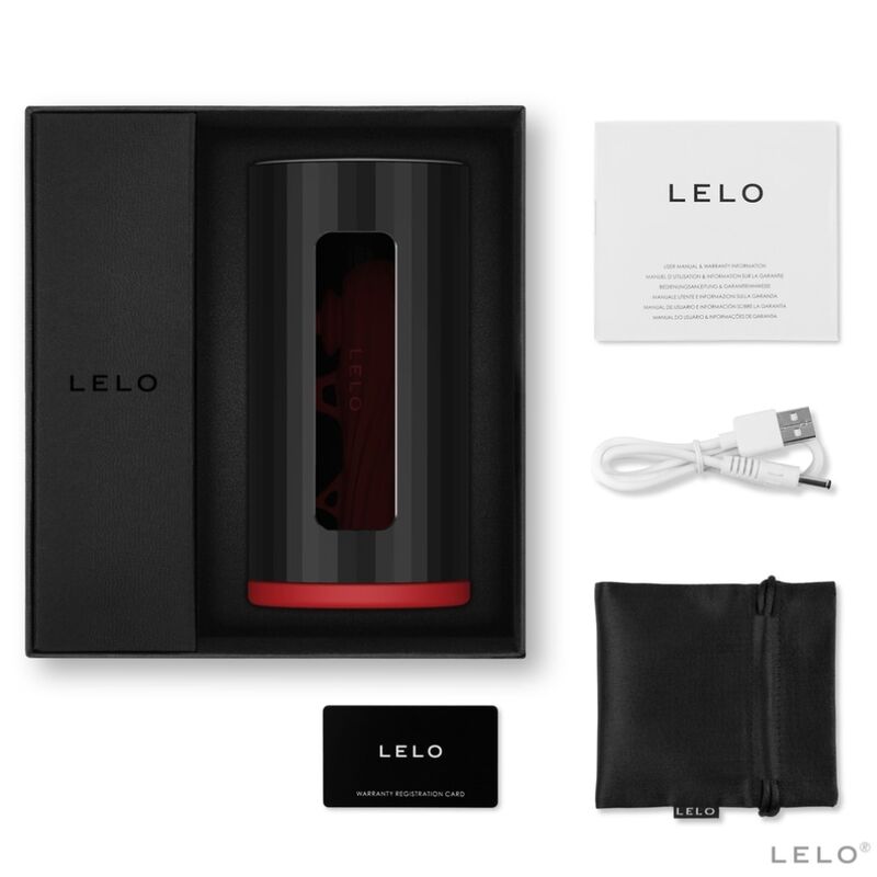 LELO - MASTURBATEUR F1S V2 AVEC TECHNOLOGIE SDK ROUGE - NOIR LELO