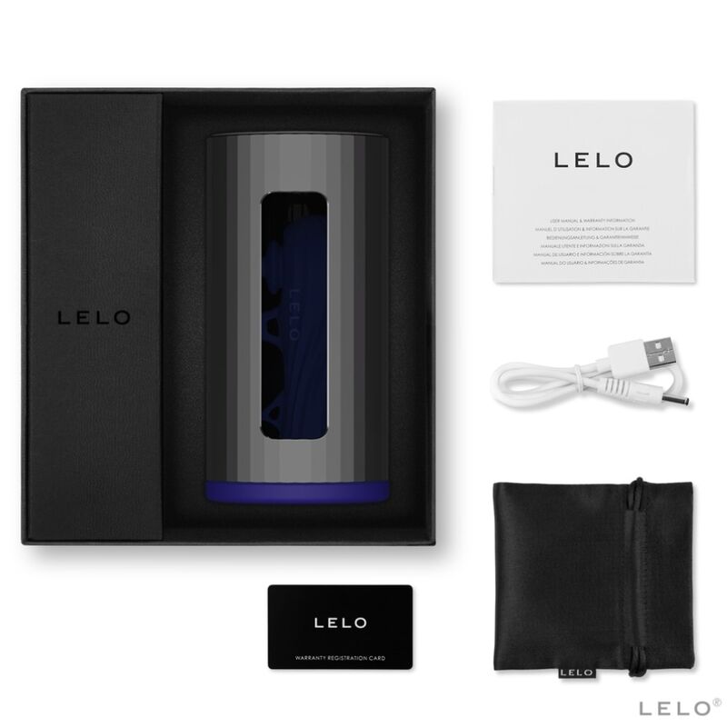 LELO - MASTURBATEUR F1S V2 AVEC TECHNOLOGIE SDK BLEU ET MÉTAL LELO
