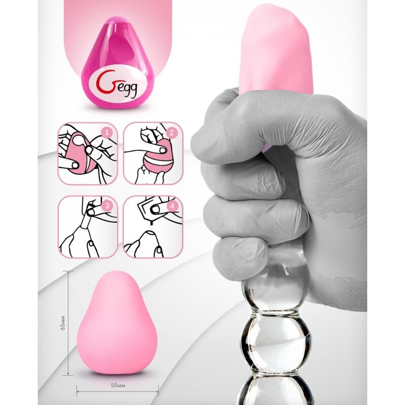 G-VIBE - MASTURBATEUR TEXTURÉ RÉUTILISABLE OEUF ROSE - Sensualia