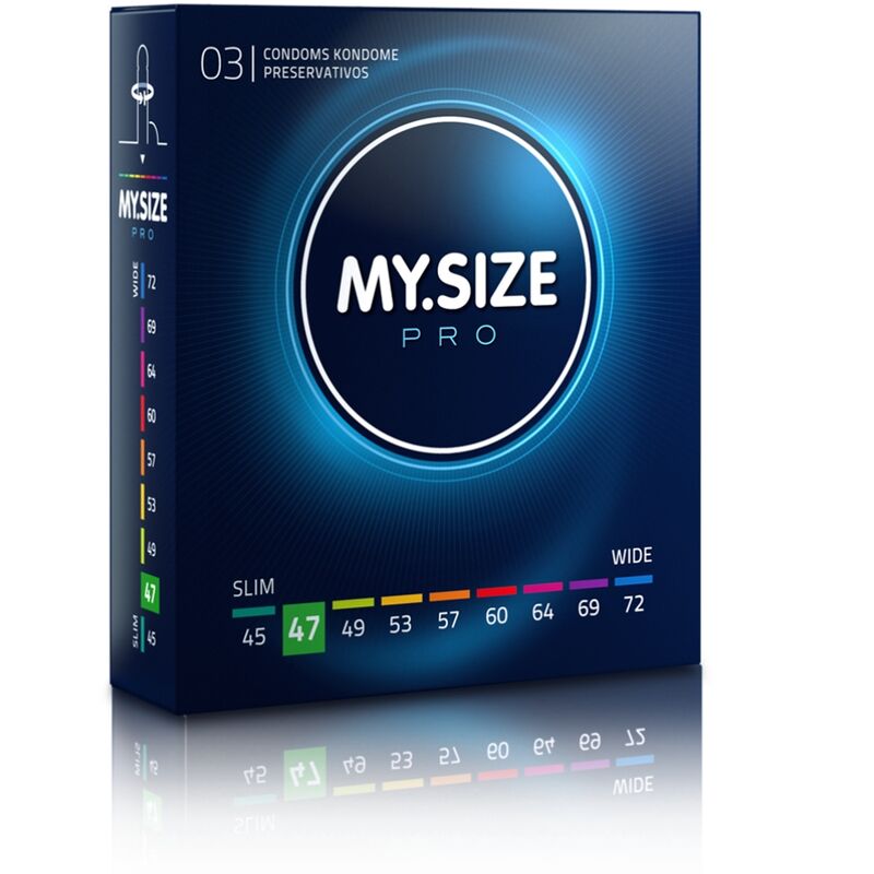 MY SIZE - PRO PRESERVATIFS 47 MM 3 UNITES - Sensualia