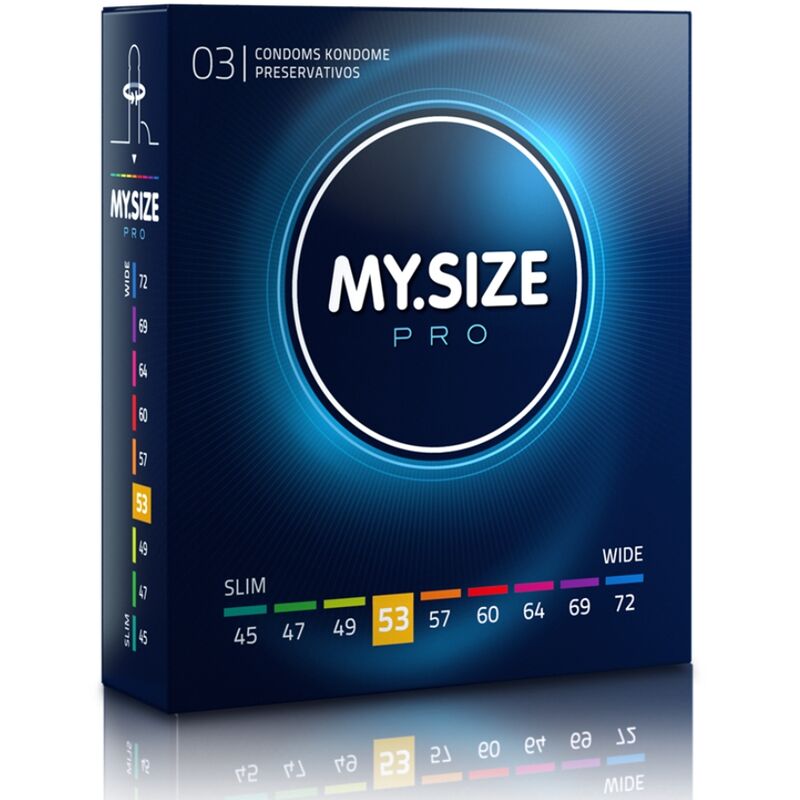 MY SIZE - PRO PRESERVATIFS 53 MM 3 UNITES - Sensualia
