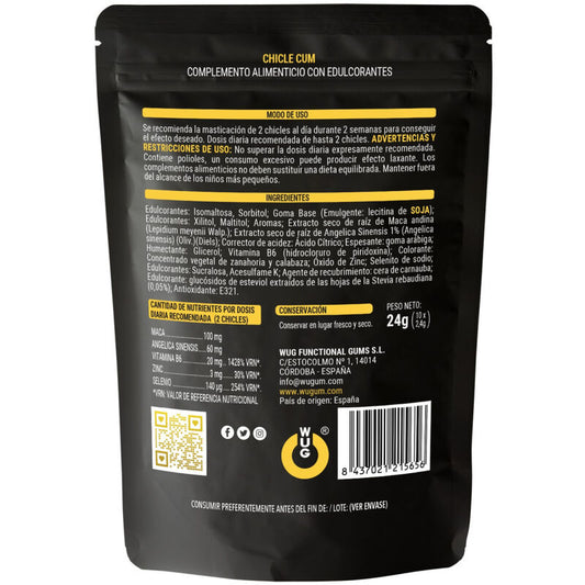 WUG SEX SENSE - CUM AUGMENTATION DE L''ÉJACULATION GOMME ET SPERME SAVEUR BANANE 10 UNITÉS - Sensualia