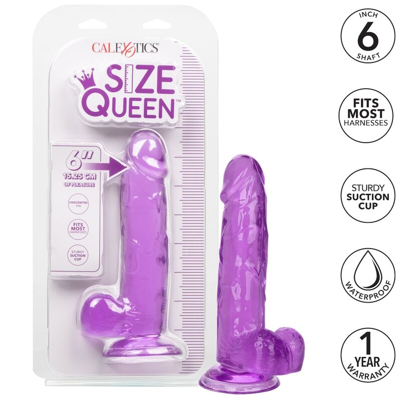 CALEXOTICS - GODE REINE TAILLE VIOLET 15.3 CM - Sensualia