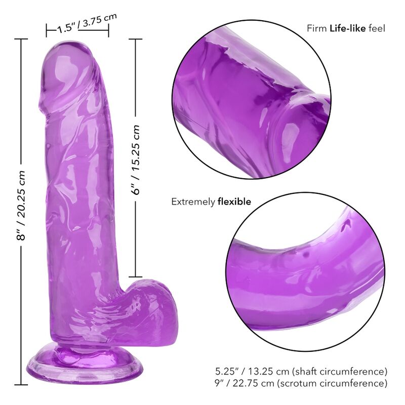 CALEXOTICS - GODE REINE TAILLE VIOLET 15.3 CM - Sensualia
