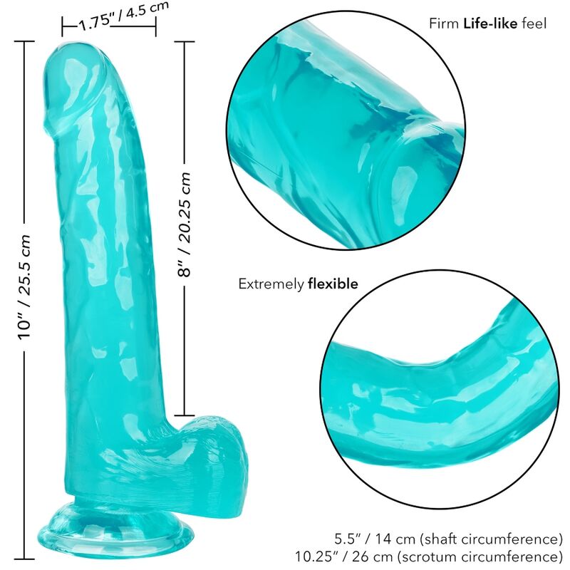 CALEXOTICS - GODE TAILLE REINE BLEU 20.3 CM - Sensualia