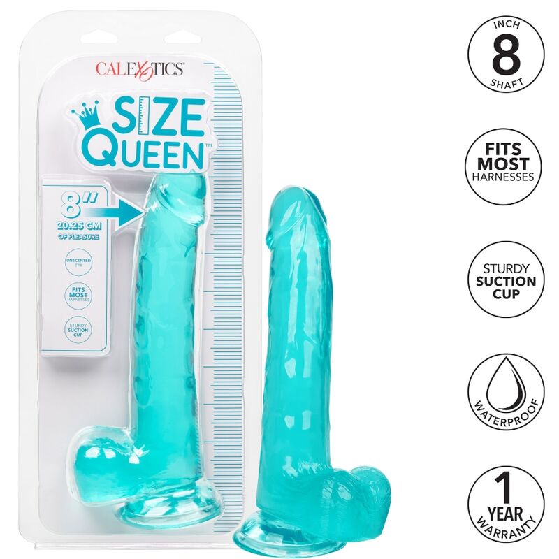 CALEXOTICS - GODE TAILLE REINE BLEU 20.3 CM - Sensualia
