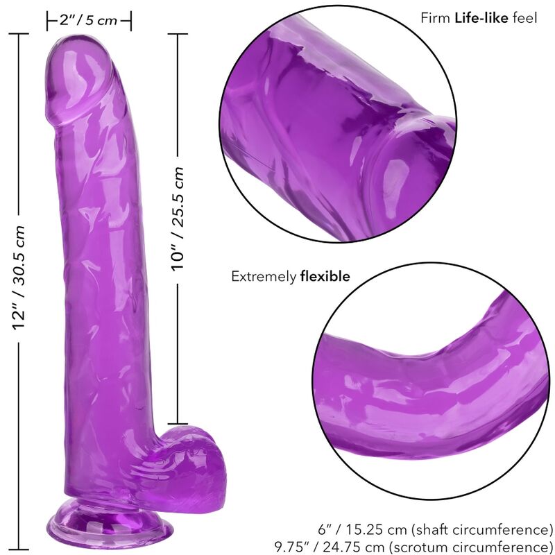 CALEXOTICS - GODE REINE TAILLE VIOLET 25.5 CM - Sensualia