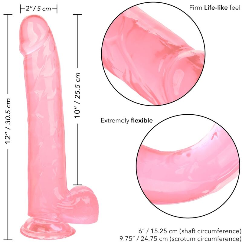 CALEXOTICS - GODE REINE TAILLE ROSE 25.5 CM - Sensualia