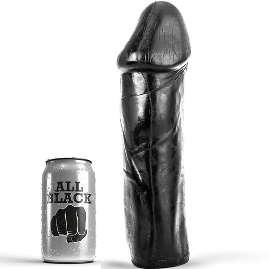 ALL BLACK - DONG 28 CM SANS TESTICULES ALL BLACK