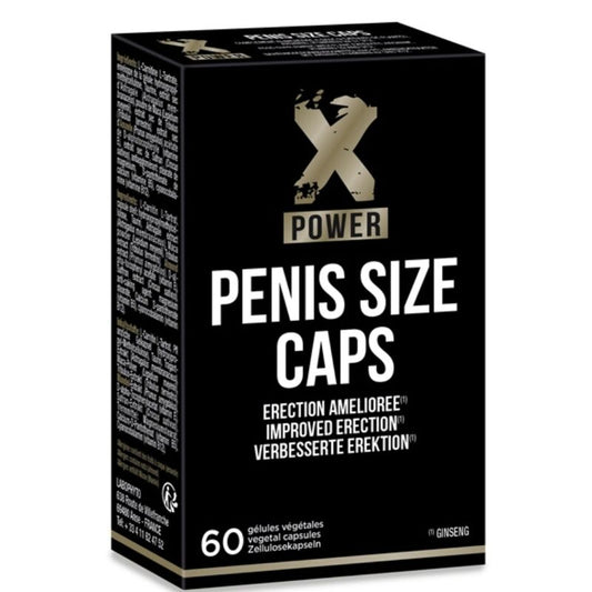 XPOWER - CAPSULES DE TAILLE DE PÉNIS POUR DES ÉRECTIONS AMÉLIORÉES 60 CAP XPOWER
