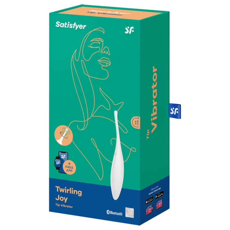 SATISFYER - VIBRATEUR  POINTE DE CLIT TWIRLING JOY BLANC - Sensualia