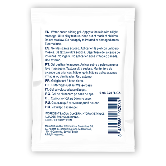WATERFEEL - GEL DE GLISSEMENT NEUTRE  BASE DEAU 6 ML - Sensualia