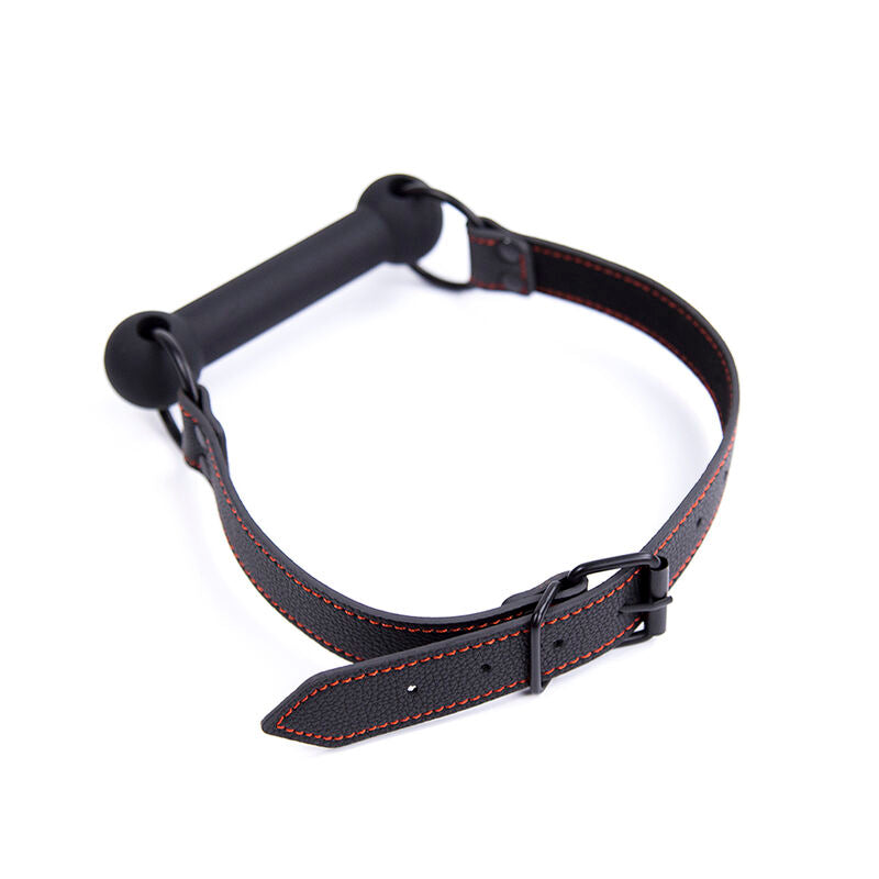 OHMAMA FETISH - BÂILLON EN OS AVEC SANGLE PU OHMAMA FETISH