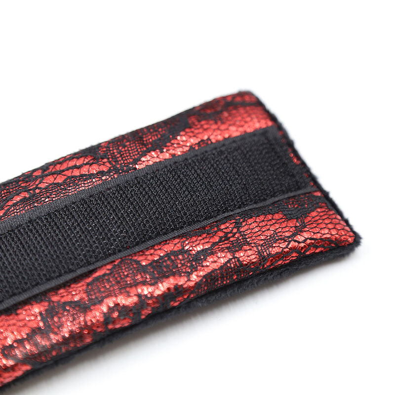 OHMAMA FETISH - MENOTTES EN VELOURS AVEC RUBAN EN NYLON - Sensualia