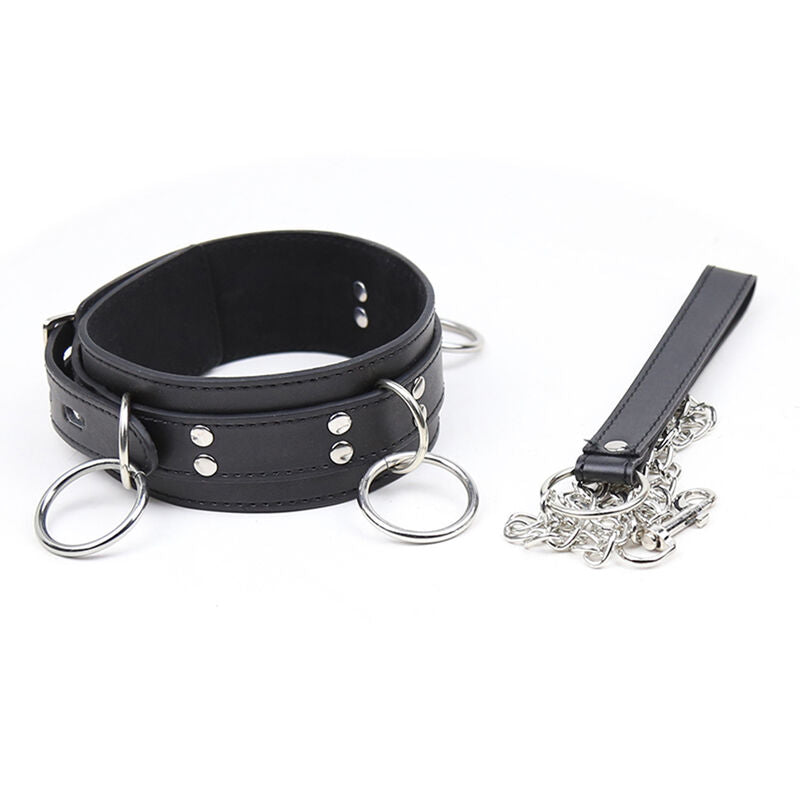 OHMAMA FETISH - COLLIER DE SOUMISSION AVEC 3 ANNEAUX OHMAMA FETISH