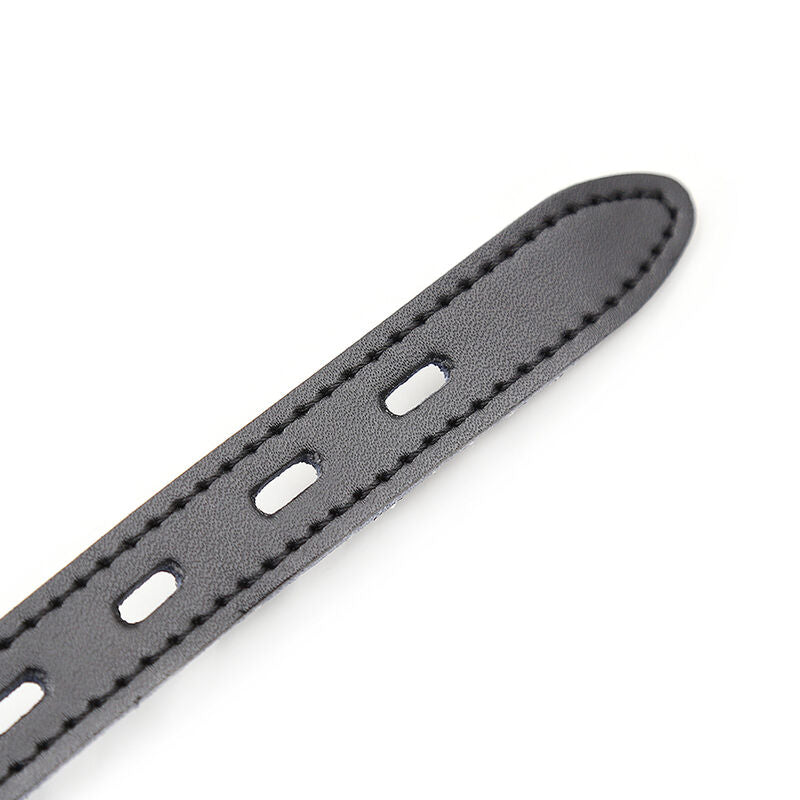 OHMAMA FETISH - BÂILLON BALLE EN SILICONE AVEC CEINTURE EN CUIR (CADENAS INCLUS) - Sensualia