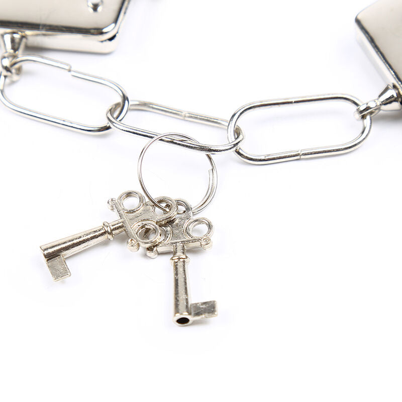 OHMAMA FETISH - POIGNETS EN MÉTAL FOURRÉS EN VELOURS - Sensualia