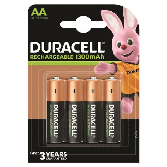 DURACELL - BATTERIE RECHARGEABLE HR6 AA 1300mAh 4 UNIT? - Sensualia