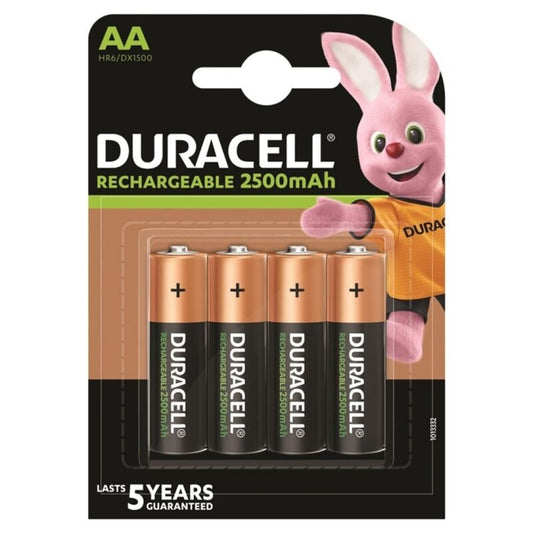 DURACELL - BATTERIE RECHARGEABLE HR6 AA 2500mAh 4 UNIT? - Sensualia
