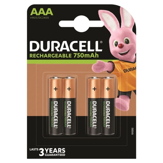 DURACELL - BATTERIE RECHARGEABLE HR03 AAA 750mAh 4 UNIT? - Sensualia