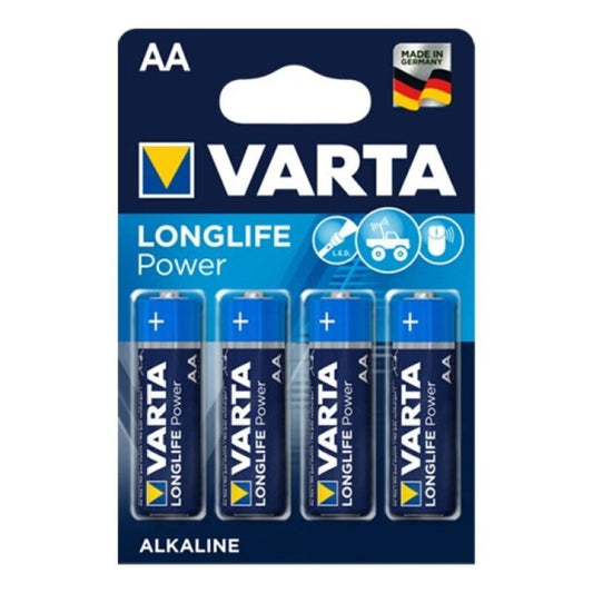 VARTA - PILE ALCALINE LONGLIFE POWER AA LR6 4 UNITÉ - Sensualia