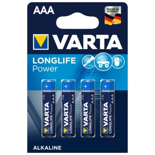 VARTA - PILE ALCALINE LONGLIFE POWER AAA LR03 4 UNITÉ - Sensualia