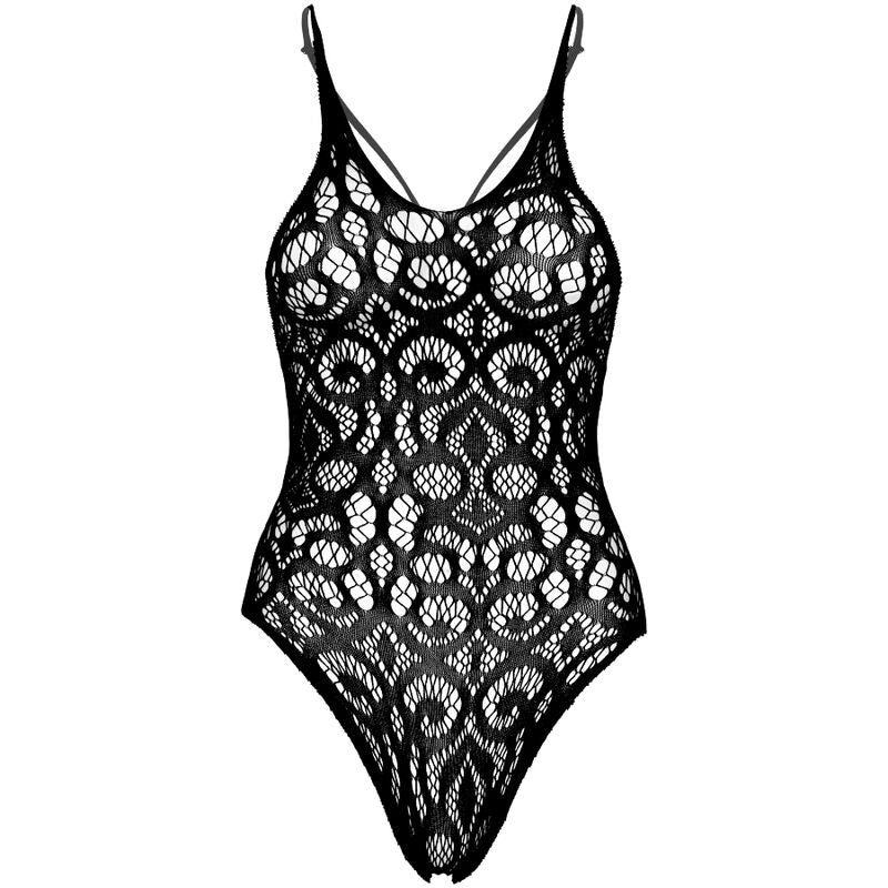 LEG AVENUE - TEDDY EN DENTELLE SANS COUTURES - NOIR - Sensualia