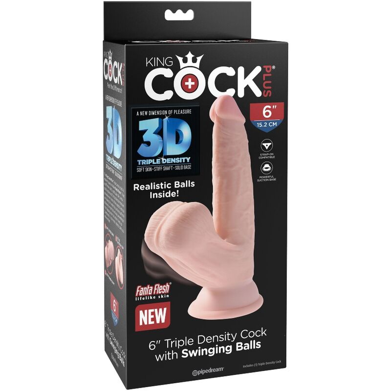 KING COCK - PLUS BALLES GODE 3D 12.7 CM - Sensualia