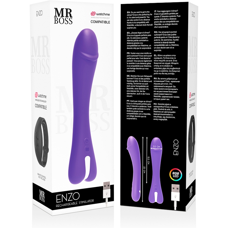 MR BOSS - ENZO VIBRATEUR WATCHME TECHNOLOGIE SANS FIL COMPATIBLE - Sensualia