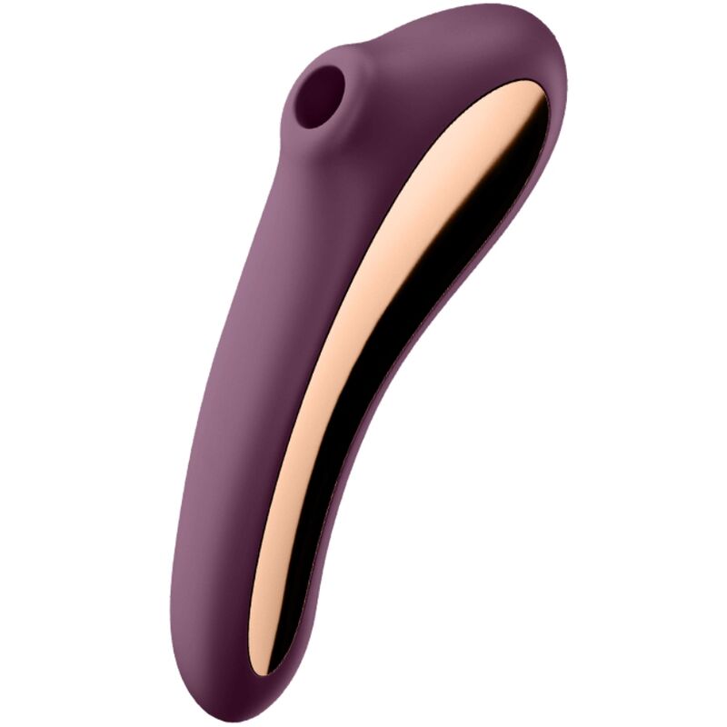 SATISFYER - VIBRATEUR DUAL KISS AIR PULSE VIN ROUGE - Sensualia