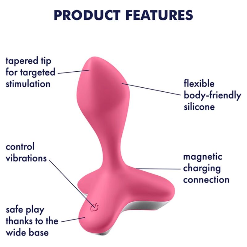 SATISFYER - VIBRATEUR  PLUG GAME CHANGER ROSE - Sensualia