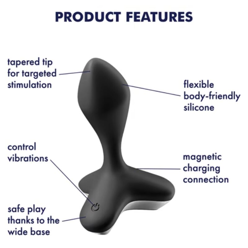 SATISFYER - VIBRATEUR  PLUG GAME CHANGER ROSE - Sensualia