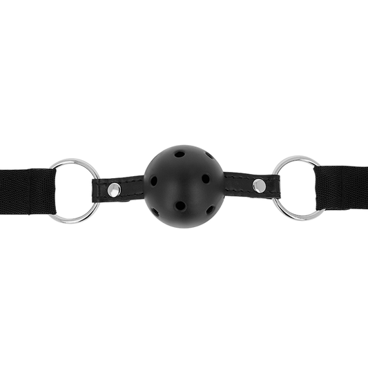 OHMAMA FETISH BALL GAG RESPIRANT EN TISSU NOIR - Sensualia