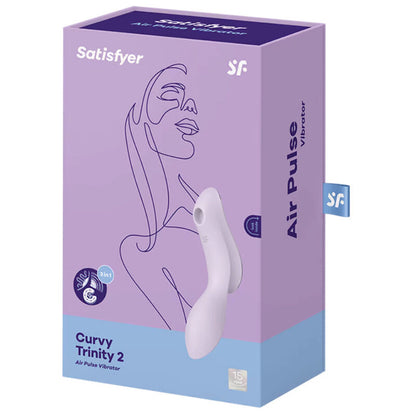 SATISFYER CURVY TRINITY 2 ESTIMULADOR Y VIBRADOR - MORADO - Sensualia