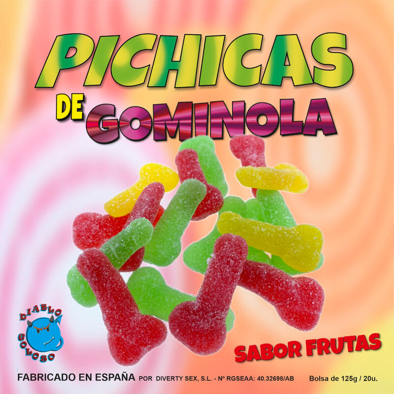 DIABLO GOLOSO - PICHITAS GUMMINOL AUX FRUITS AVEC SUCRE - Sensualia