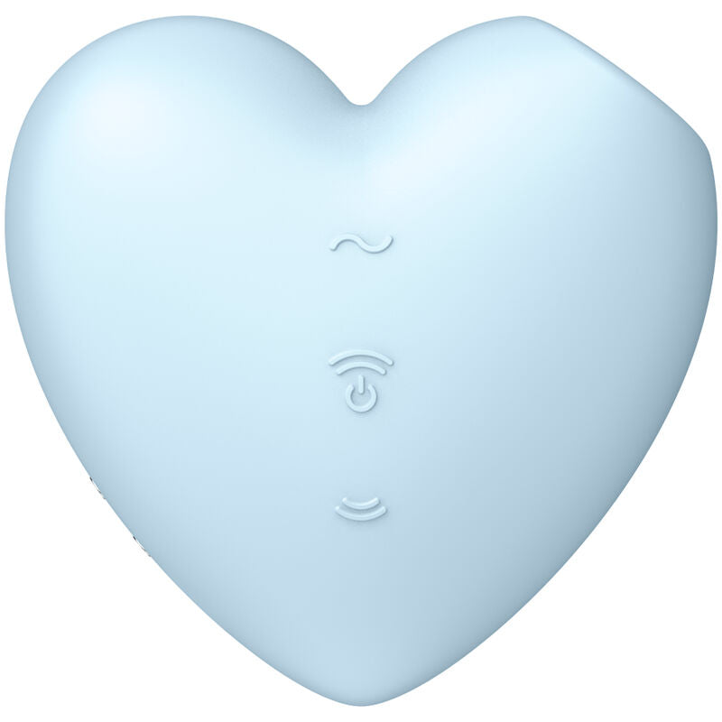 SATISFYER - CUTIE HEART ESTIMULADOR Y VIBRADOR AZUL - Sensualia