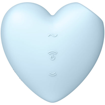 SATISFYER - CUTIE HEART ESTIMULADOR Y VIBRADOR AZUL - Sensualia