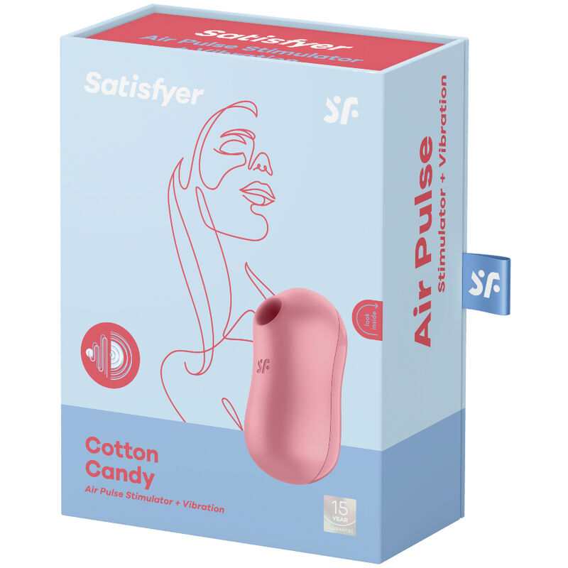 SATISFYER - COTTON CANDY ESTIMULADOR Y VIBRADOR LILA - Sensualia
