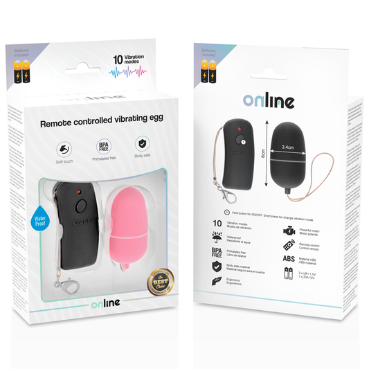 ONLINE - OEUF VIBRANT AVEC TÉLÉCOMMANDE ROSE - Sensualia