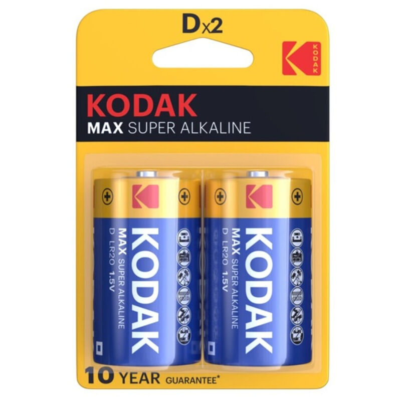 KODAK - PILE ALCALINE MAX D LR20 2 UNITÉ - Sensualia