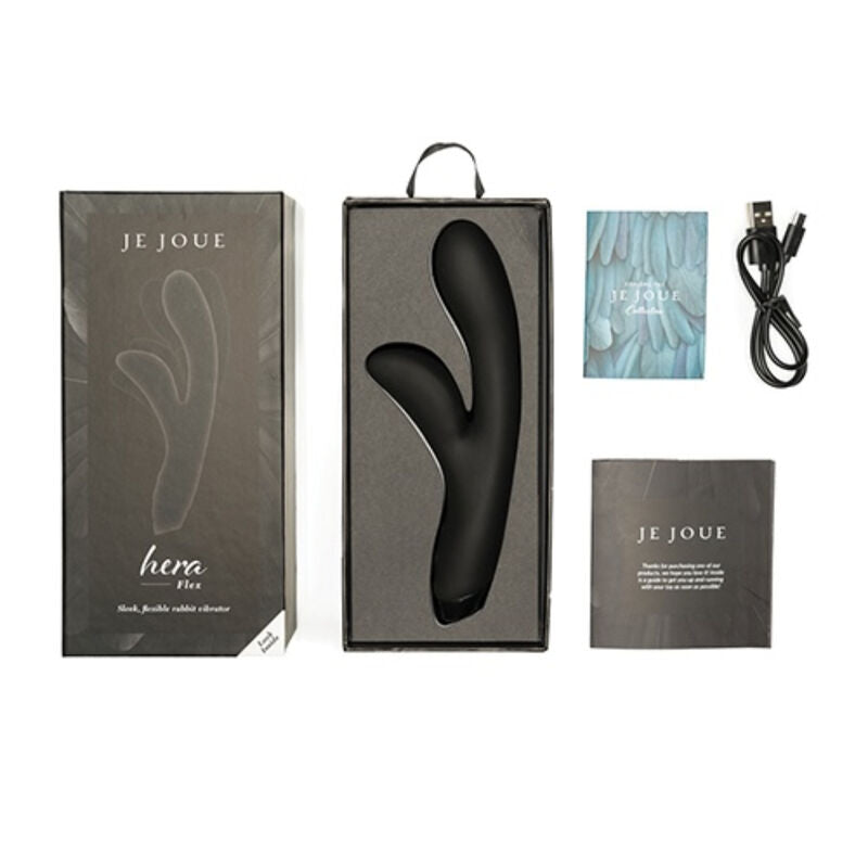JE JOUE - VIBRATEUR HERA FLEX RABBIT - NOIR - Sensualia