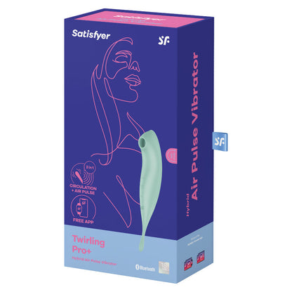 SATISFYER - TWIRLING PRO+ ESTIMULADOR Y VIBRADOR APP VERDE - Sensualia