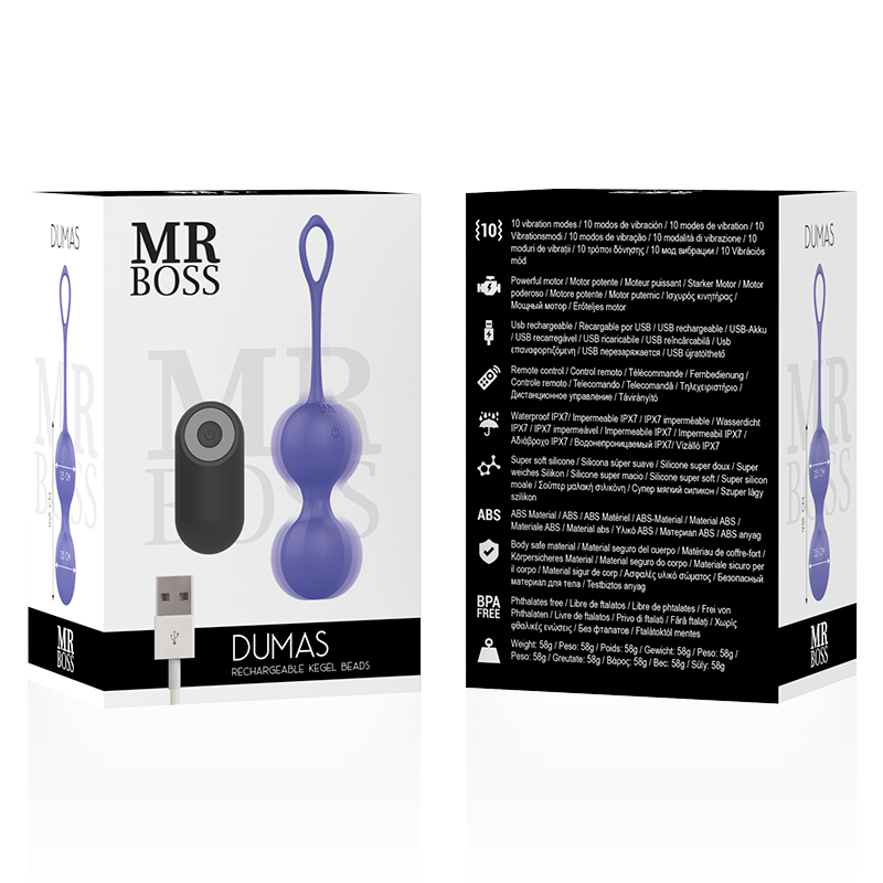 MR BOSS - DUMAS PERLES DE KEGEL VIBRANTES TÉLÉCOMMANDE - Sensualia