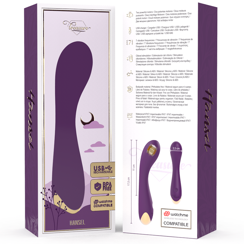 TREASURE - HANSEL G-SPOT VIBRATEUR WATCHME TECHNOLOGIE SANS FIL COMPATIBLE - Sensualia