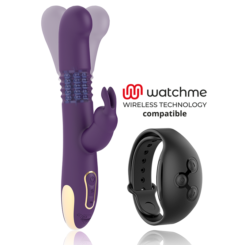 TREASURE - BASTIAN RABBIT UP & DOWN, ROTATEUR ET VIBRATEUR COMPATIBLE AVEC LA TECHNOLOGIE SANS FIL WATCHME - Sensualia