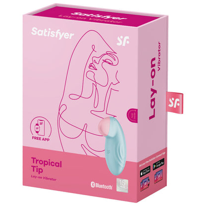 SATISFYER - VIBRATEUR  POSER TROPICAL TIP BLEU - Sensualia