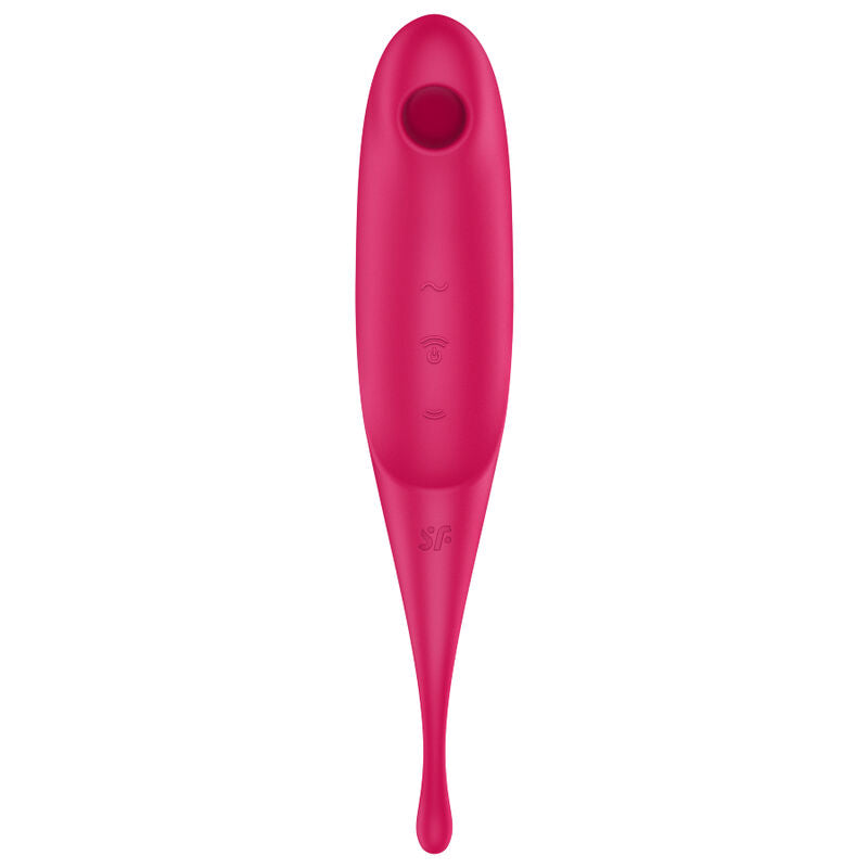 SATISFYER TWIRLING PRO ESTIMULADOR Y VIBRADOR - ROJO - Sensualia