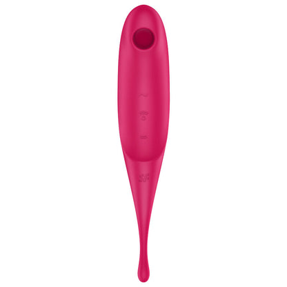 SATISFYER TWIRLING PRO ESTIMULADOR Y VIBRADOR - ROJO - Sensualia